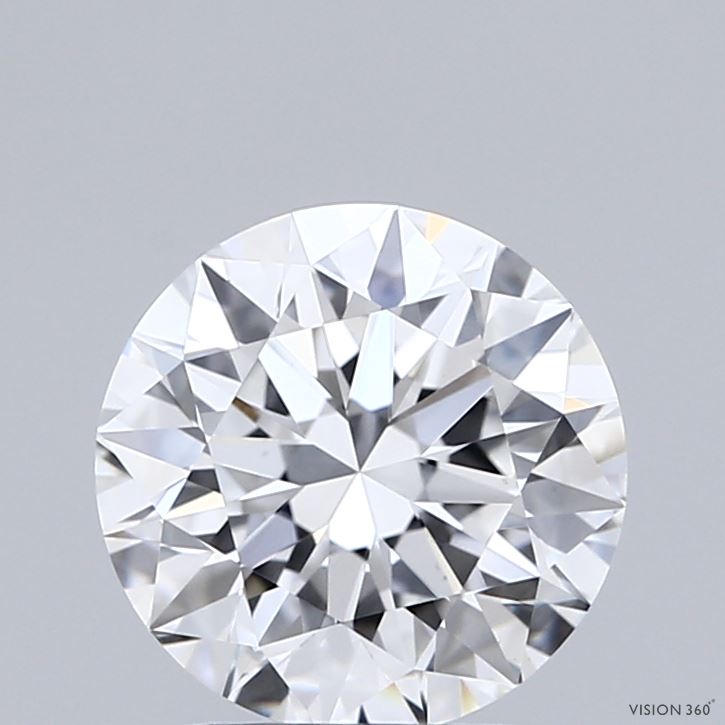 2.02 Carat Round Shaped, Excellent Cut, D Color, VVS2 Clarity, IGI Certified Lab Grown Diamond