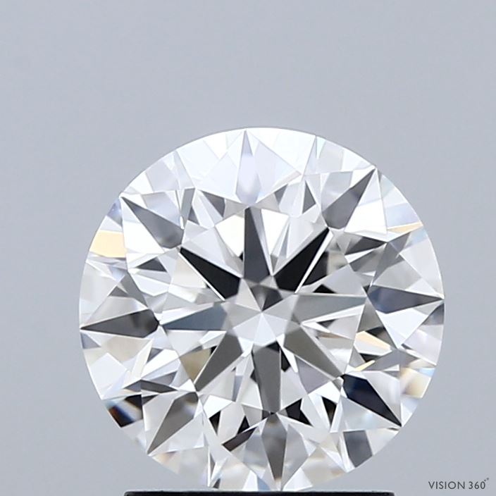 2.03 Carat Round Shaped, Ideal Cut, D Color, VVS2 Clarity, IGI Certified Lab Grown Diamond
