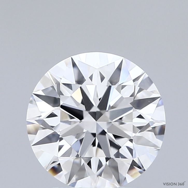 2.02 Carat Round Shaped, Ideal Cut, E Color, VVS2 Clarity, IGI Certified Lab Grown Diamond