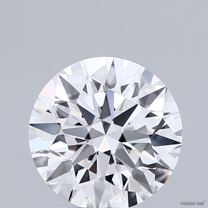 2.04 Carat Round Shaped, Ideal Cut, E Color, VVS2 Clarity, IGI Certified Lab Grown Diamond