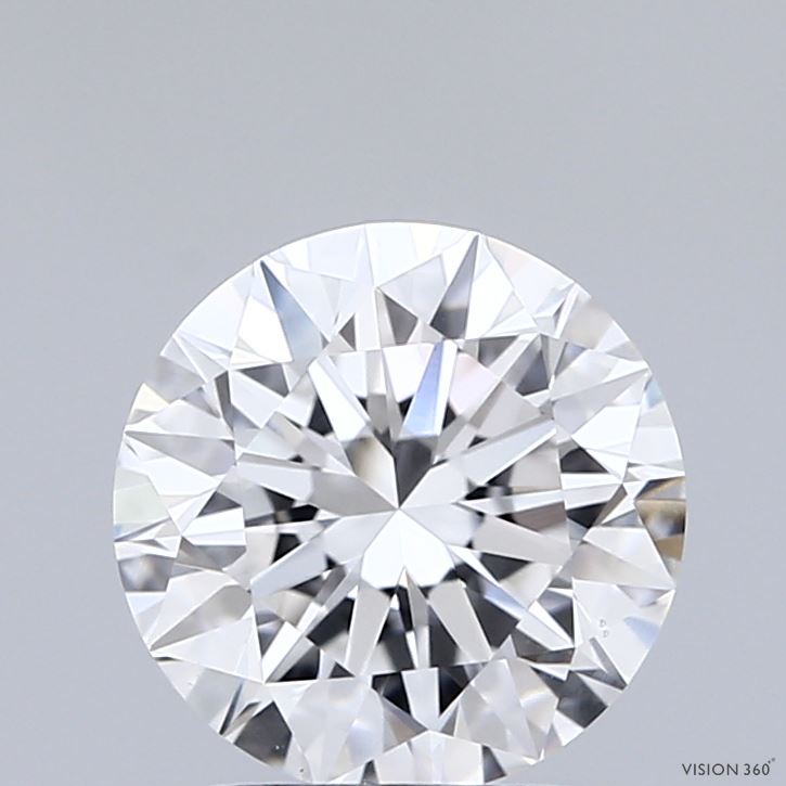 2.01 Carat Round Shaped, Excellent Cut, D Color, VVS2 Clarity, IGI Certified Lab Grown Diamond