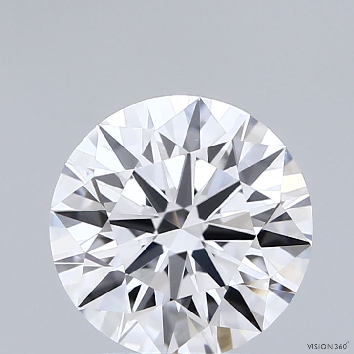 2.05 Carat Round Shaped, Ideal Cut, E Color, VVS2 Clarity, IGI Certified Lab Grown Diamond