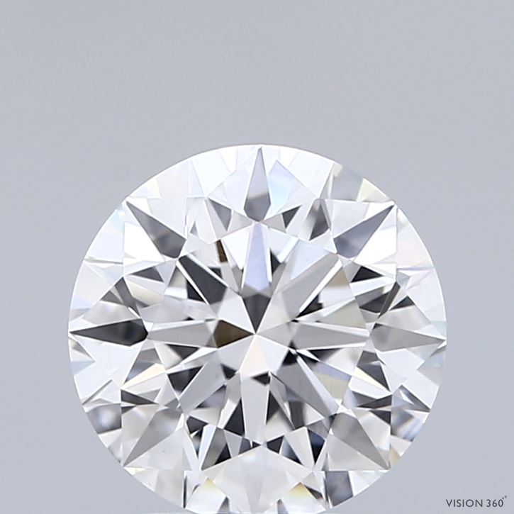 2.01 Carat Round Shaped, Ideal Cut, E Color, VVS2 Clarity, IGI Certified Lab Grown Diamond