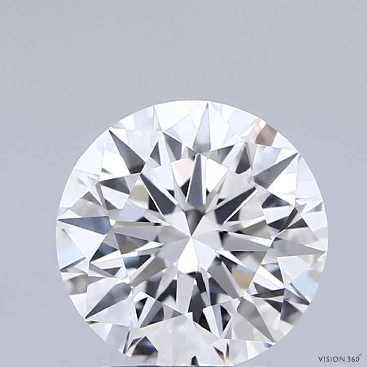 2.05 Carat Round Shaped, Ideal Cut, D Color, VVS2 Clarity, IGI Certified Lab Grown Diamond