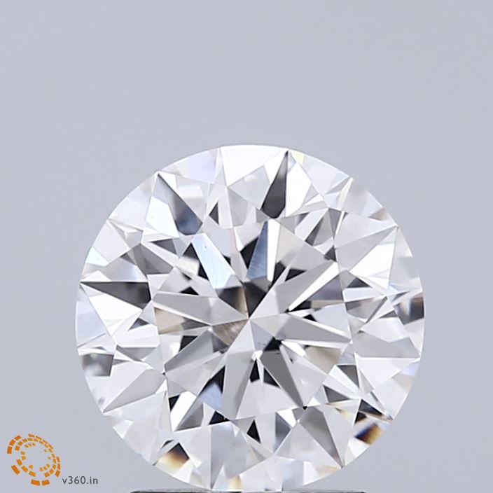2.05 Carat Round Shaped, Ideal Cut, D Color, VVS2 Clarity, IGI Certified Lab Grown Diamond