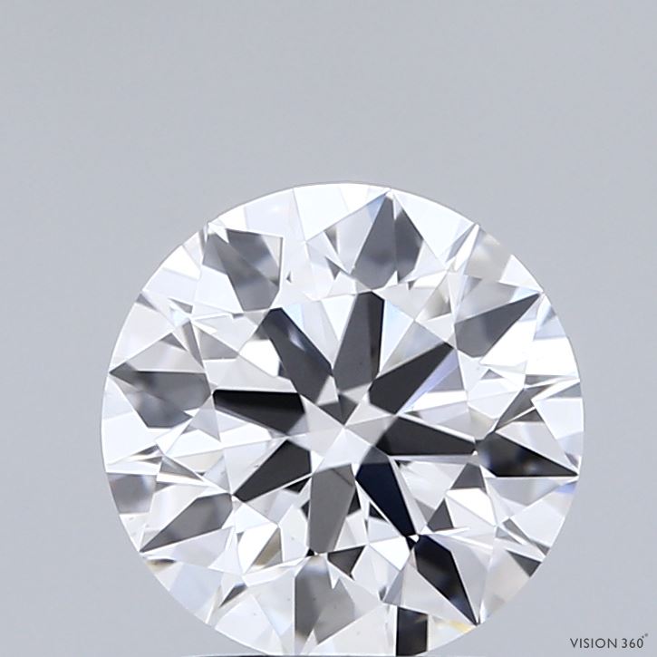 2.00 Carat Round Shaped, Ideal Cut, E Color, VVS2 Clarity, IGI Certified Lab Grown Diamond