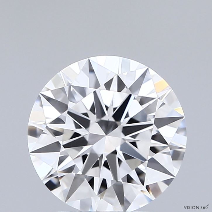 2.05 Carat Round Shaped, Ideal Cut, D Color, VVS2 Clarity, IGI Certified Lab Grown Diamond