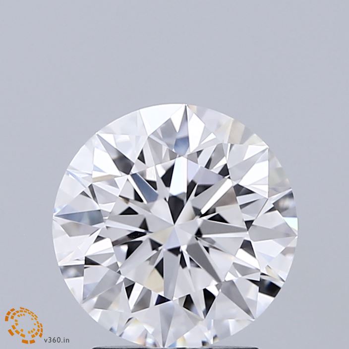 2.05 Carat Round Shaped, Ideal Cut, D Color, VVS2 Clarity, IGI Certified Lab Grown Diamond