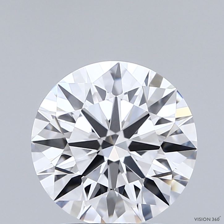 2.03 Carat Round Shaped, Ideal Cut, D Color, VVS2 Clarity, IGI Certified Lab Grown Diamond