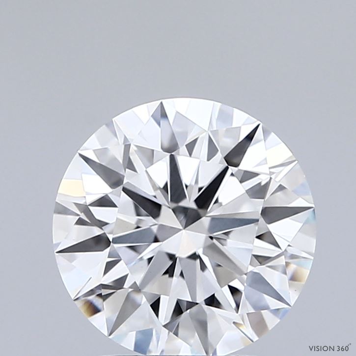2.02 Carat Round Shaped, Ideal Cut, E Color, VVS2 Clarity, IGI Certified Lab Grown Diamond