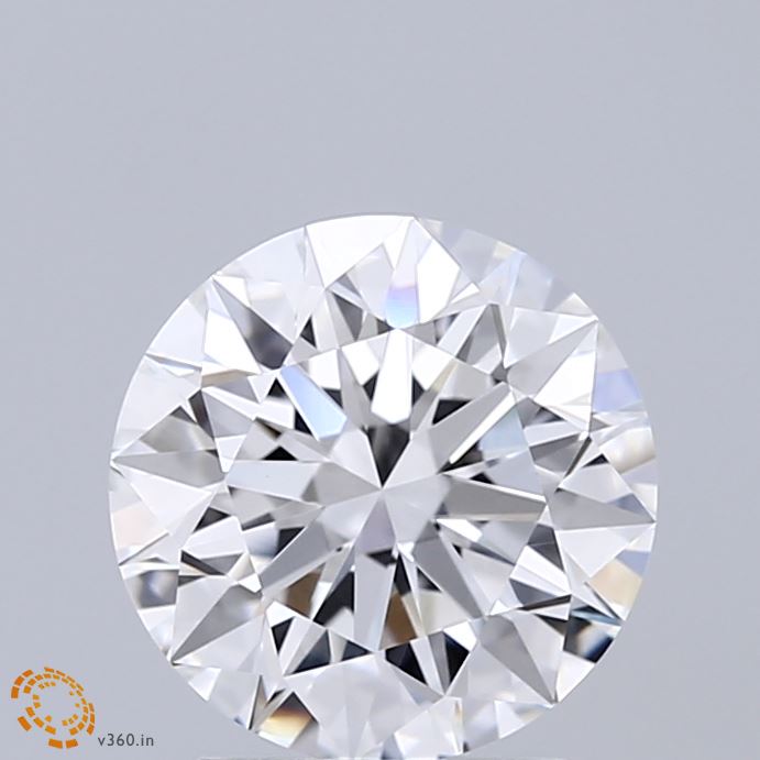 2.05 Carat Round Shaped, Ideal Cut, D Color, VVS2 Clarity, IGI Certified Lab Grown Diamond