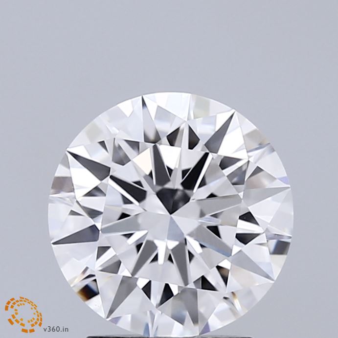 2.04 Carat Round Shaped, Ideal Cut, D Color, VVS2 Clarity, IGI Certified Lab Grown Diamond
