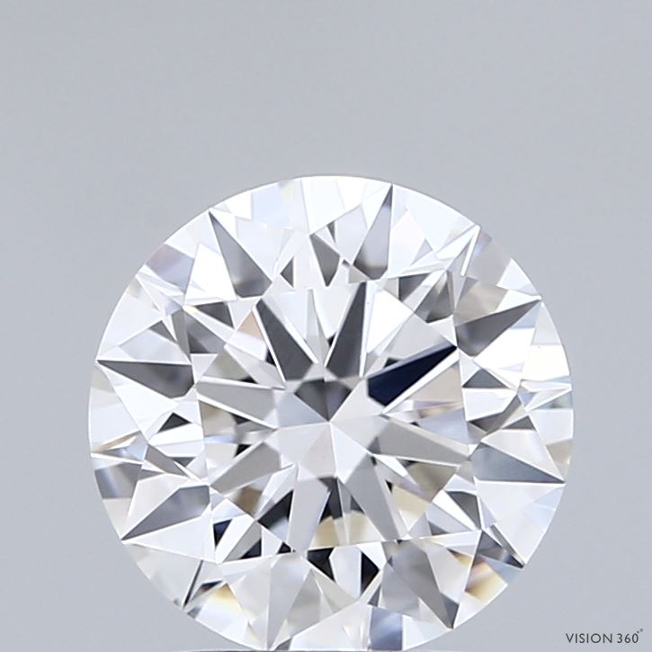 2.05 Carat Round Shaped, Ideal Cut, D Color, VVS2 Clarity, IGI Certified Lab Grown Diamond