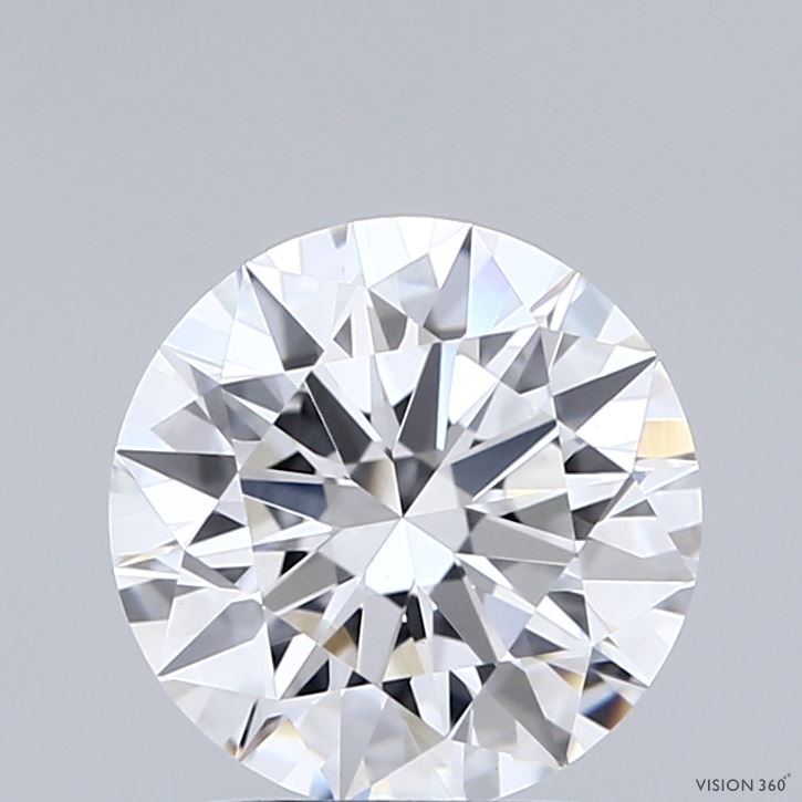 2.04 Carat Round Shaped, Ideal Cut, D Color, VVS2 Clarity, IGI Certified Lab Grown Diamond