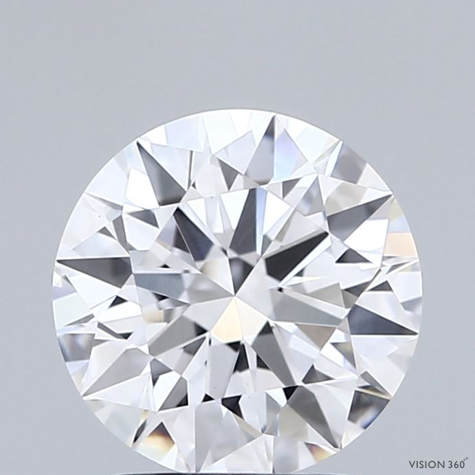 2.03 Carat Round Shaped, Ideal Cut, D Color, VS1 Clarity, IGI Certified Lab Grown Diamond
