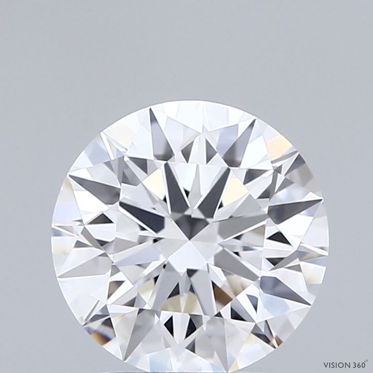 2.05 Carat Round Shaped, Ideal Cut, E Color, VVS2 Clarity, IGI Certified Lab Grown Diamond