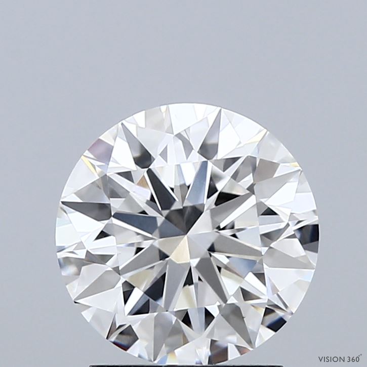 2.03 Carat Round Shaped, Ideal Cut, E Color, VVS2 Clarity, IGI Certified Lab Grown Diamond