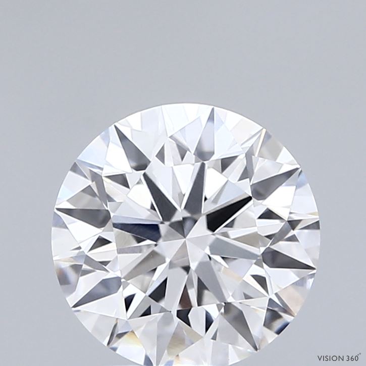 2.02 Carat Round Shaped, Ideal Cut, D Color, VS1 Clarity, IGI Certified Lab Grown Diamond