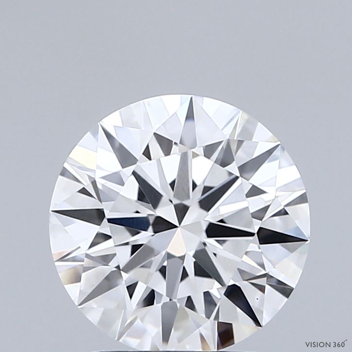 2.05 Carat Round Shaped, Ideal Cut, F Color, VVS2 Clarity, IGI Certified Lab Grown Diamond