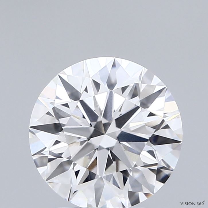 2.03 Carat Round Shaped, Ideal Cut, E Color, VVS2 Clarity, IGI Certified Lab Grown Diamond