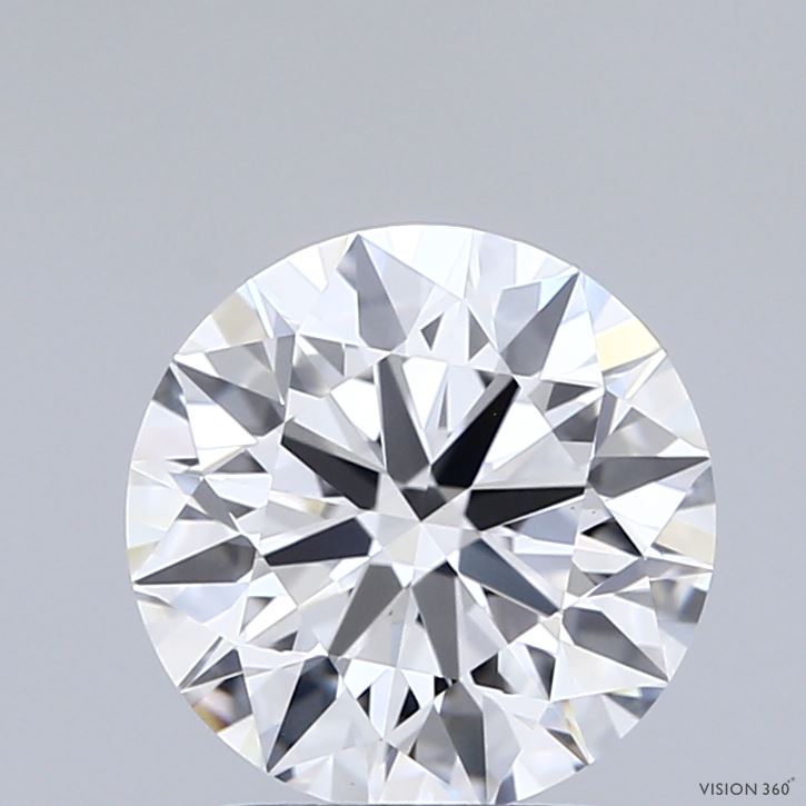 2.01 Carat Round Shaped, Excellent Cut, E Color, VVS2 Clarity, IGI Certified Lab Grown Diamond