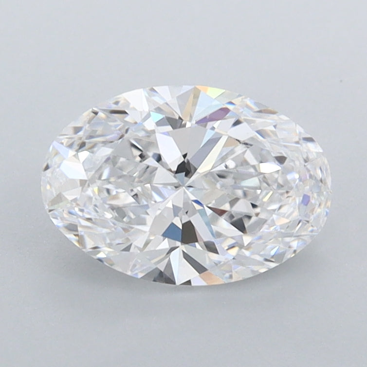 1.10 Carat Oval Shaped, Ideal Cut, D Color, FL Clarity, IGI Certified Lab Grown Diamond