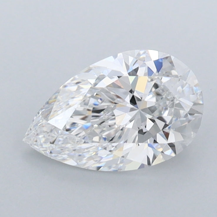 1.04 Carat Pear Shaped, Ideal Cut, D Color, IF Clarity, IGI Certified Lab Grown Diamond