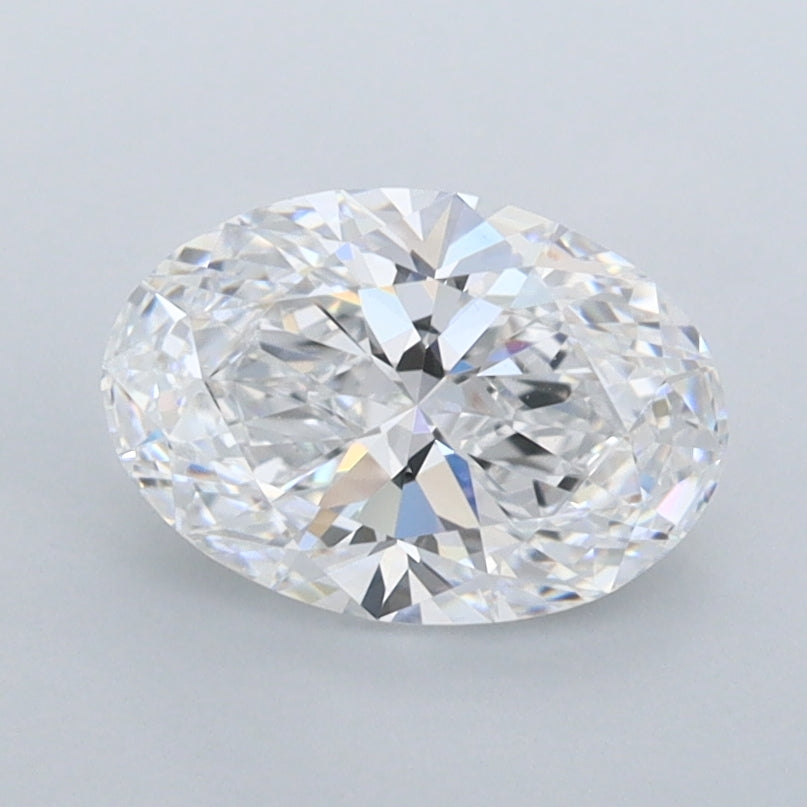 1.26 Carat Oval Shaped, Ideal Cut, D Color, FL Clarity, IGI Certified Lab Grown Diamond