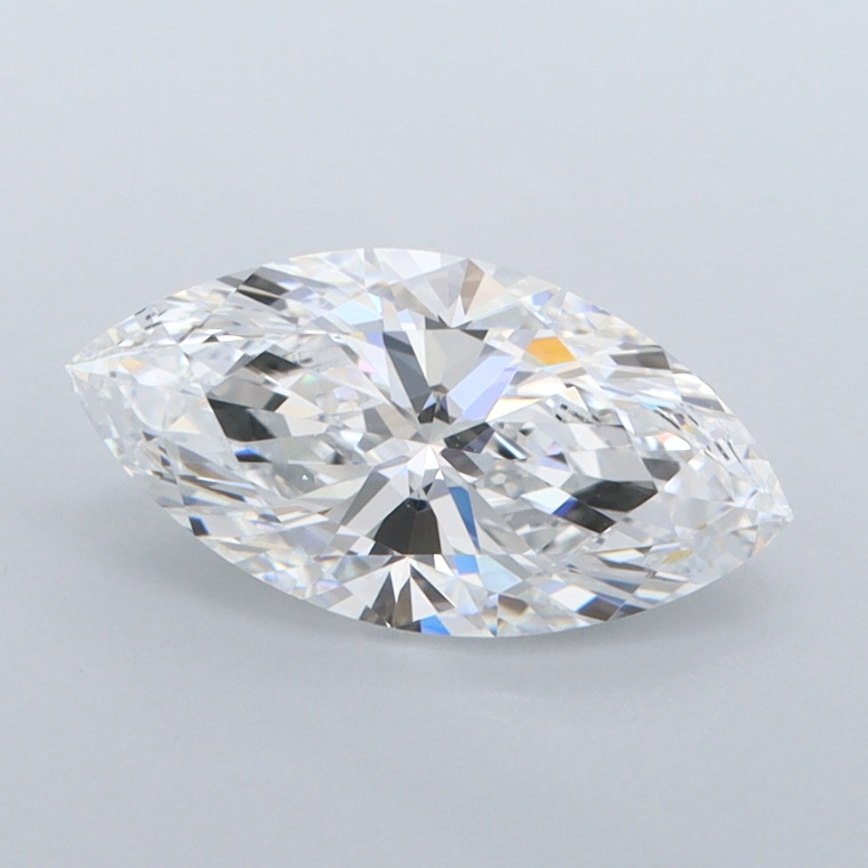 1.49 Carat Marquise Shaped, Ideal Cut, D Color, FL Clarity, IGI Certified Lab Grown Diamond