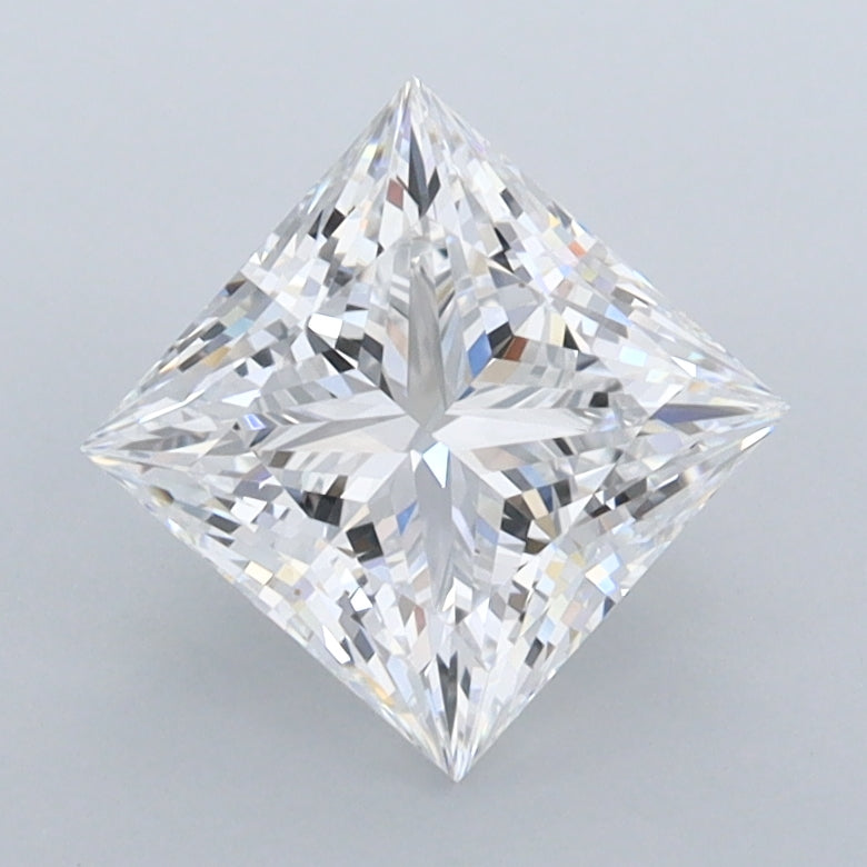 1.63 Carat Princess Shaped, Ideal Cut, D Color, FL Clarity, IGI Certified Lab Grown Diamond