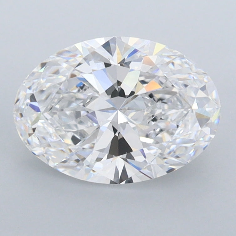 1.55 Carat Oval Shaped, Ideal Cut, D Color, FL Clarity, IGI Certified Lab Grown Diamond