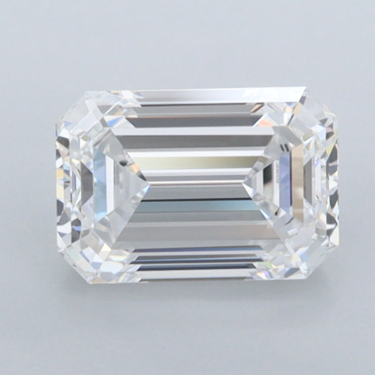 1.51 Carat Emerald Shaped, Ideal Cut, E Color, FL Clarity, IGI Certified Lab Grown Diamond