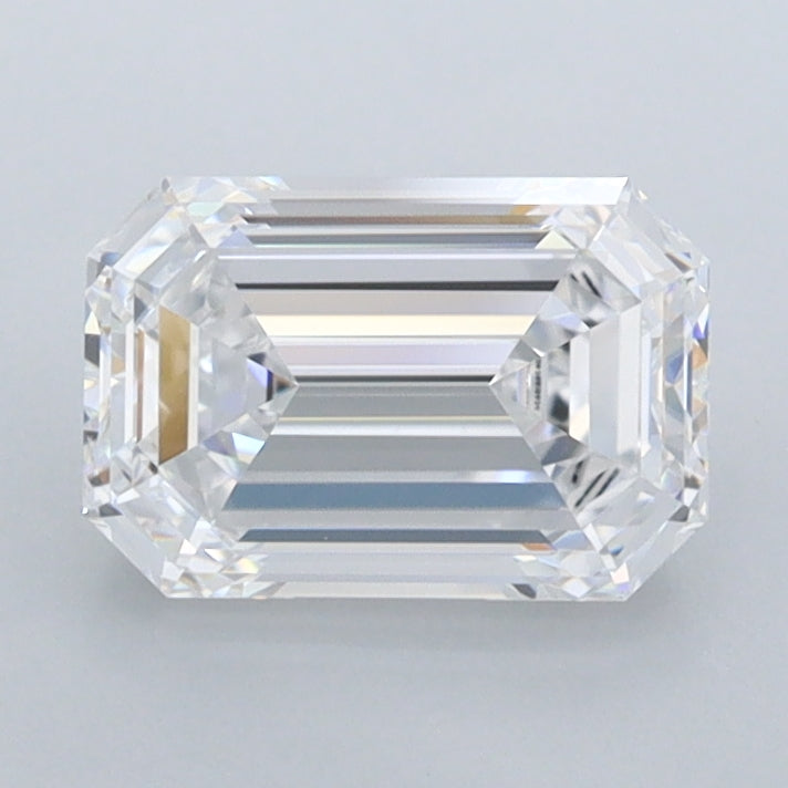 1.46 Carat Emerald Shaped, Ideal Cut, D Color, FL Clarity, IGI Certified Lab Grown Diamond