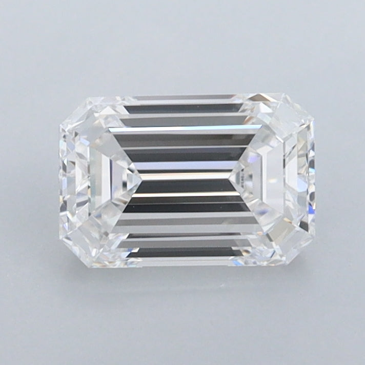 1.03 Carat Emerald Shaped, Ideal Cut, D Color, FL Clarity, IGI Certified Lab Grown Diamond