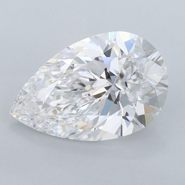 1.23 Carat Pear Shaped, Excellent Cut, D Color, IF Clarity, IGI Certified Lab Grown Diamond