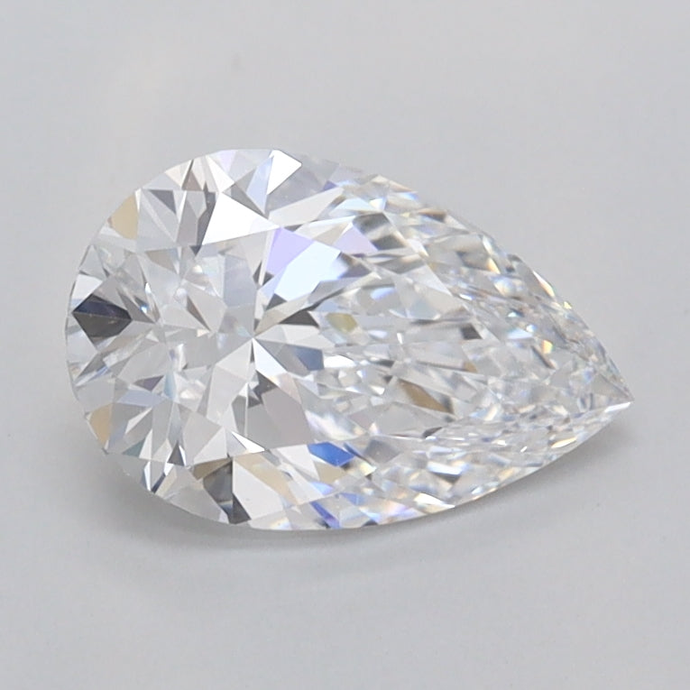 1.04 Carat Pear Shaped, Ideal Cut, D Color, VVS2 Clarity, IGI Certified Lab Grown Diamond