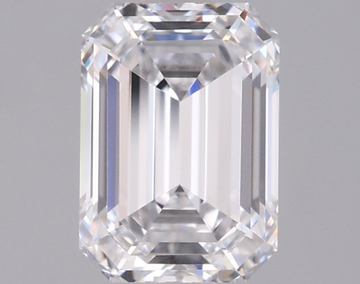 1.57 Carat Emerald Shaped, Ideal Cut, D Color, VS1 Clarity, IGI Certified Lab Grown Diamond