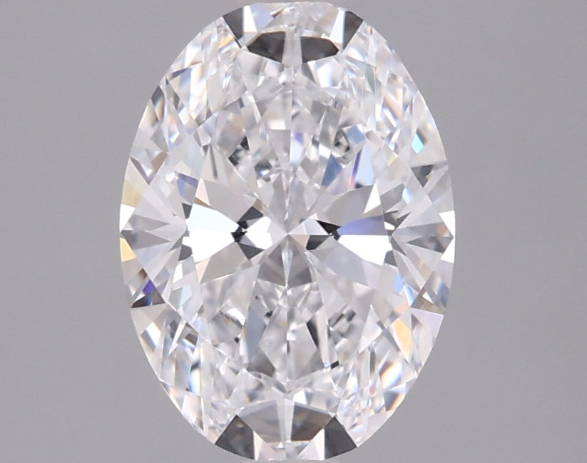 1.58 Carat Oval Shaped, Ideal Cut, D Color, VVS2 Clarity, IGI Certified Lab Grown Diamond