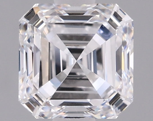 1.01 Carat Asscher Shaped, Excellent Cut, D Color, VVS2 Clarity, IGI Certified Lab Grown Diamond