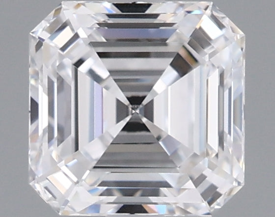 0.97 Carat Asscher Shaped, Ideal Cut, D Color, IF Clarity, IGI Certified Lab Grown Diamond