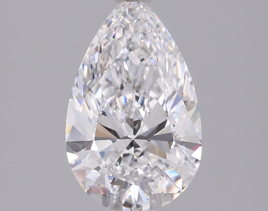 1.41 Carat Pear Shaped, Ideal Cut, D Color, FL Clarity, IGI Certified Lab Grown Diamond