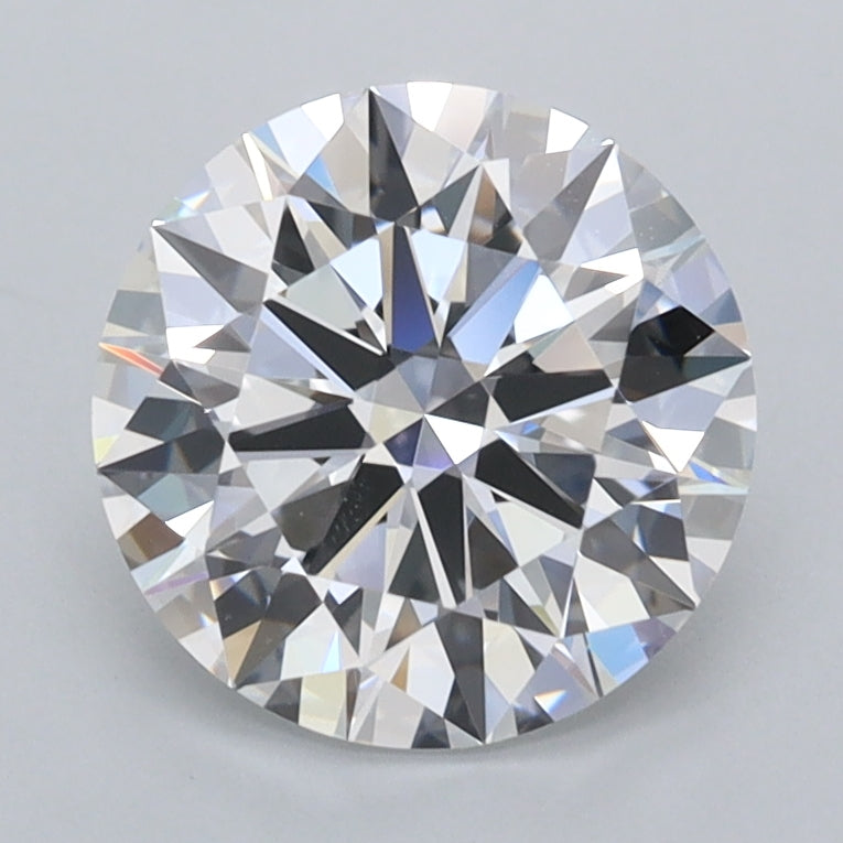 2.02 Carat Round Shaped, Ideal Cut, D Color, FL Clarity, IGI Certified Lab Grown Diamond