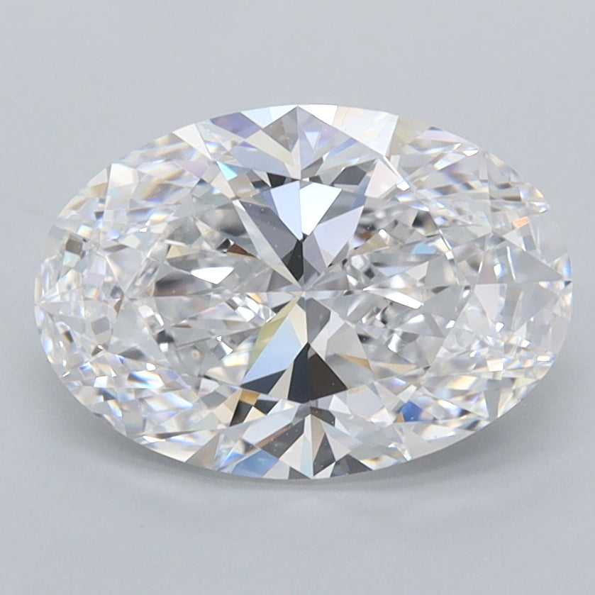 2.08 Carat Oval Shaped, Ideal Cut, D Color, FL Clarity, IGI Certified Lab Grown Diamond