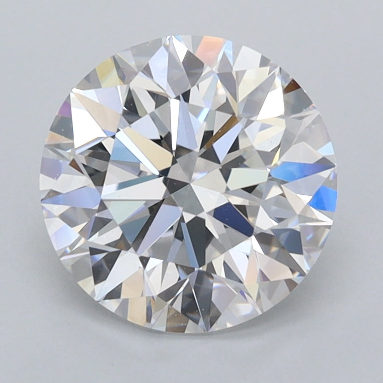 2.03 Carat Round Shaped, Ideal Cut, D Color, FL Clarity, IGI Certified Lab Grown Diamond