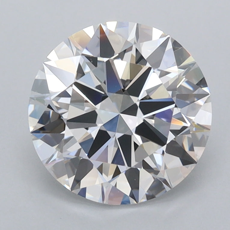 2.07 Carat Round Shaped, Excellent Cut, D Color, FL Clarity, IGI Certified Lab Grown Diamond