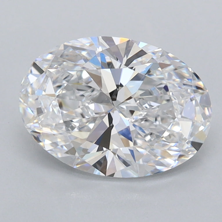 1.52 Carat Oval Shaped, Ideal Cut, D Color, FL Clarity, IGI Certified Lab Grown Diamond
