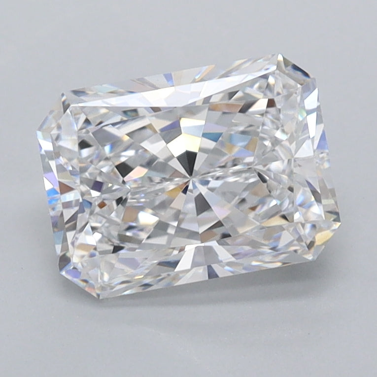 1.55 Carat Radiant Shaped, Ideal Cut, D Color, VVS1 Clarity, IGI Certified Lab Grown Diamond