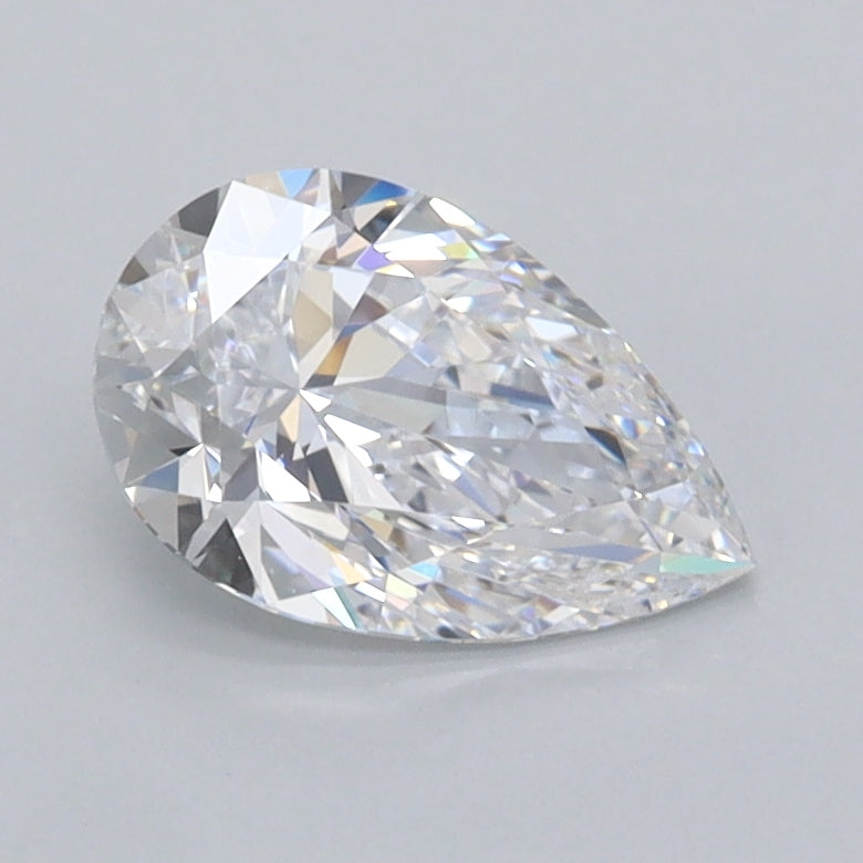 1.00 Carat Pear Shaped, Excellent Cut, D Color, IF Clarity, IGI Certified Lab Grown Diamond