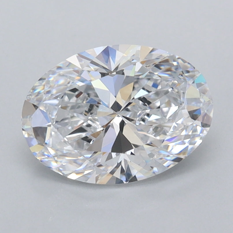 1.54 Carat Oval Shaped, Ideal Cut, D Color, FL Clarity, IGI Certified Lab Grown Diamond