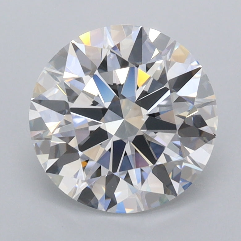 2.07 Carat Round Shaped, Ideal Cut, D Color, FL Clarity, IGI Certified Lab Grown Diamond